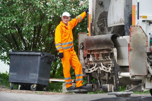 Hazardous waste handling at a construction site