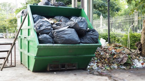 Professional team managing demolition waste disposal in Eltham